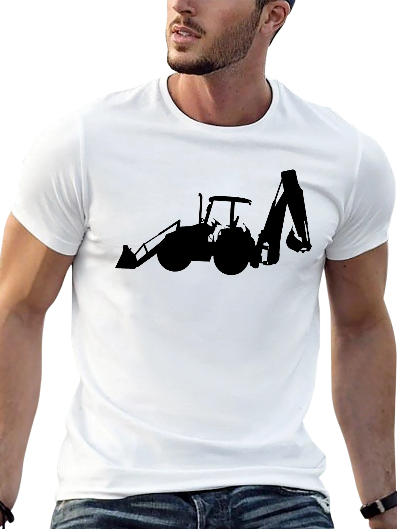 Tractor Silhouette Graphic T-Shirt