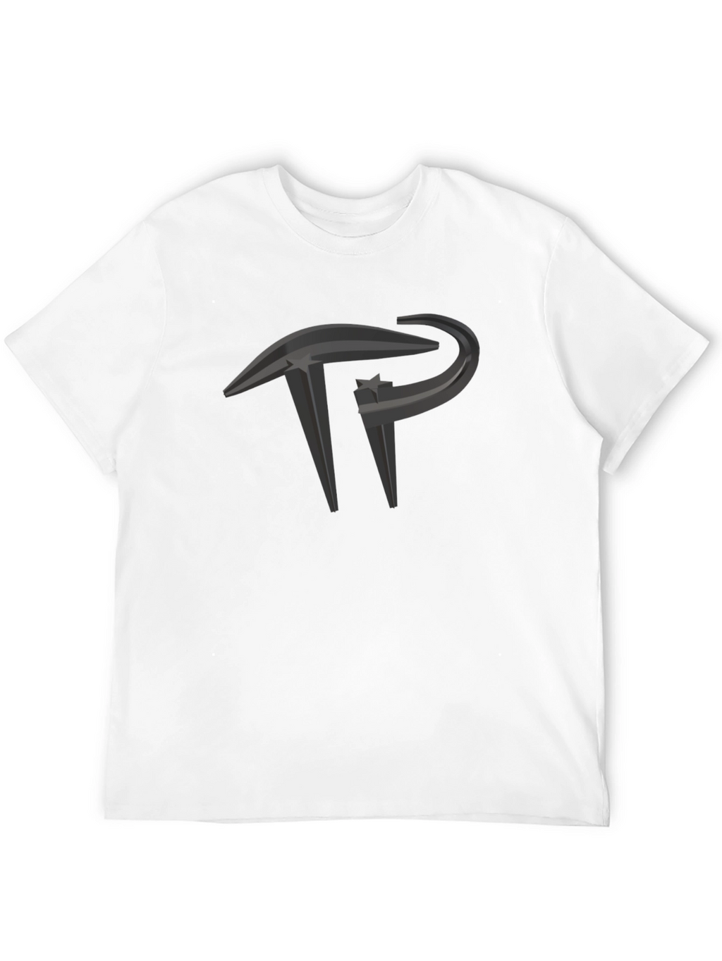 Modern Black T-Shirt with Unique Graphic Design