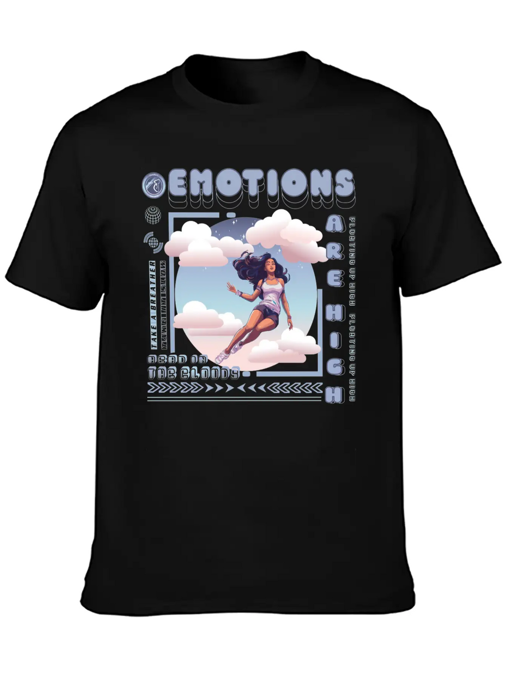 Head In The Clouds Casual Graphic T-Shirt – Simple And Comfortable Daily Wear