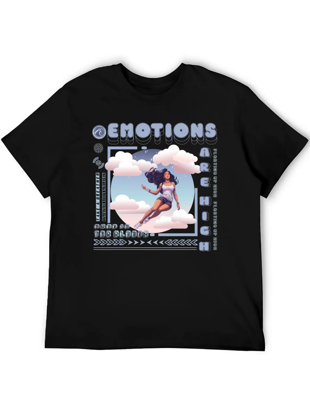 Head In The Clouds Casual Graphic T-Shirt – Simple And Comfortable Daily Wear