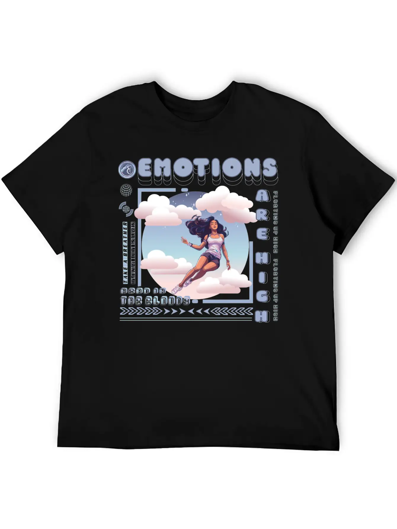 Head In The Clouds Casual Graphic T-Shirt – Simple And Comfortable Daily Wear