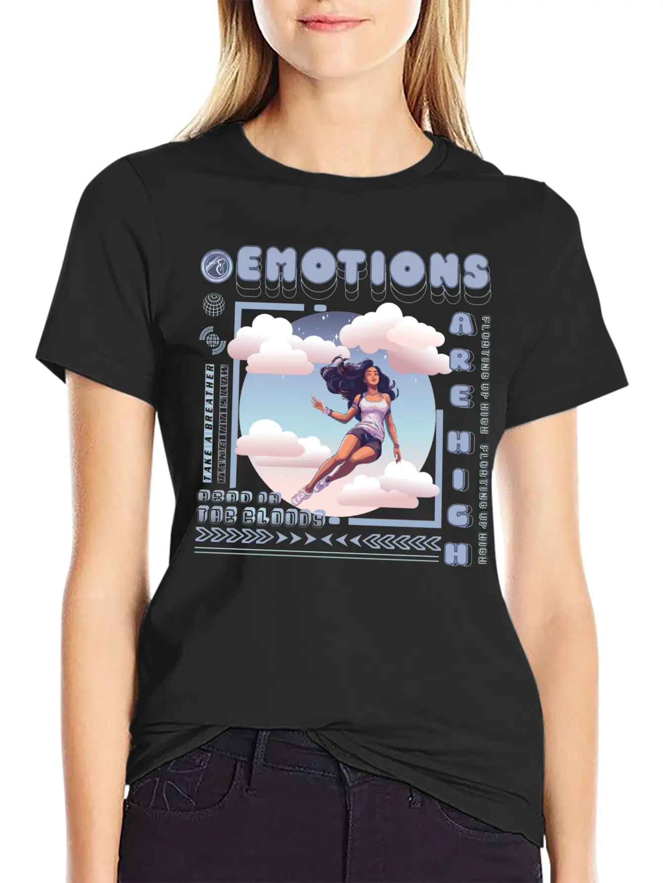 Head In The Clouds Casual Graphic T-Shirt – Simple And Comfortable Daily Wear