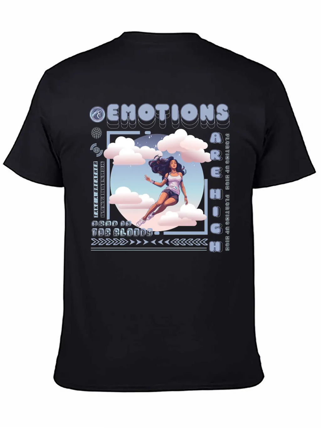 Head In The Clouds Casual Graphic T-Shirt – Simple And Comfortable Daily Wear