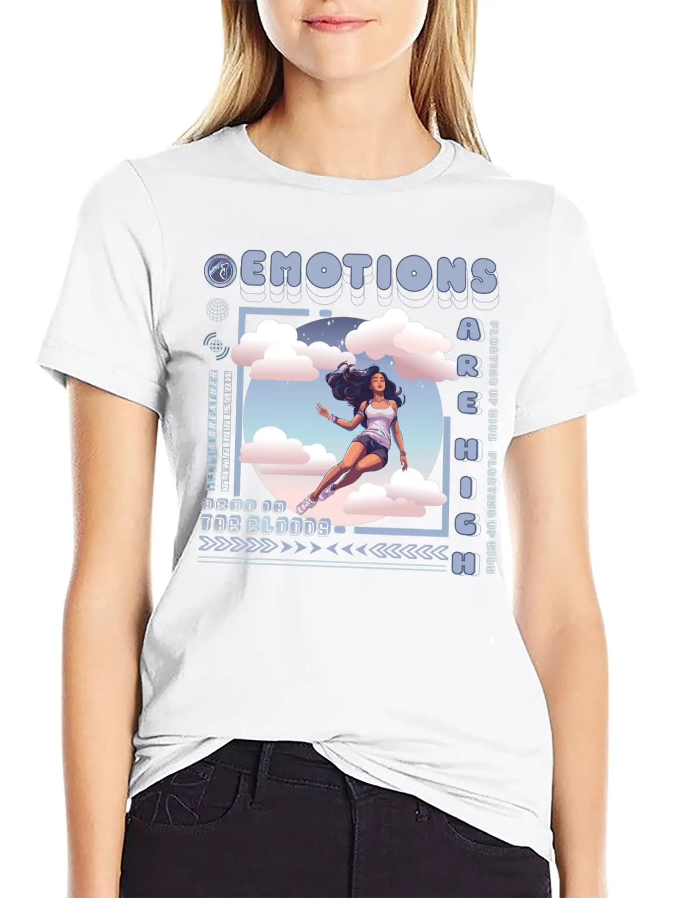 Head In The Clouds Casual Graphic T-Shirt – Simple And Comfortable Daily Wear