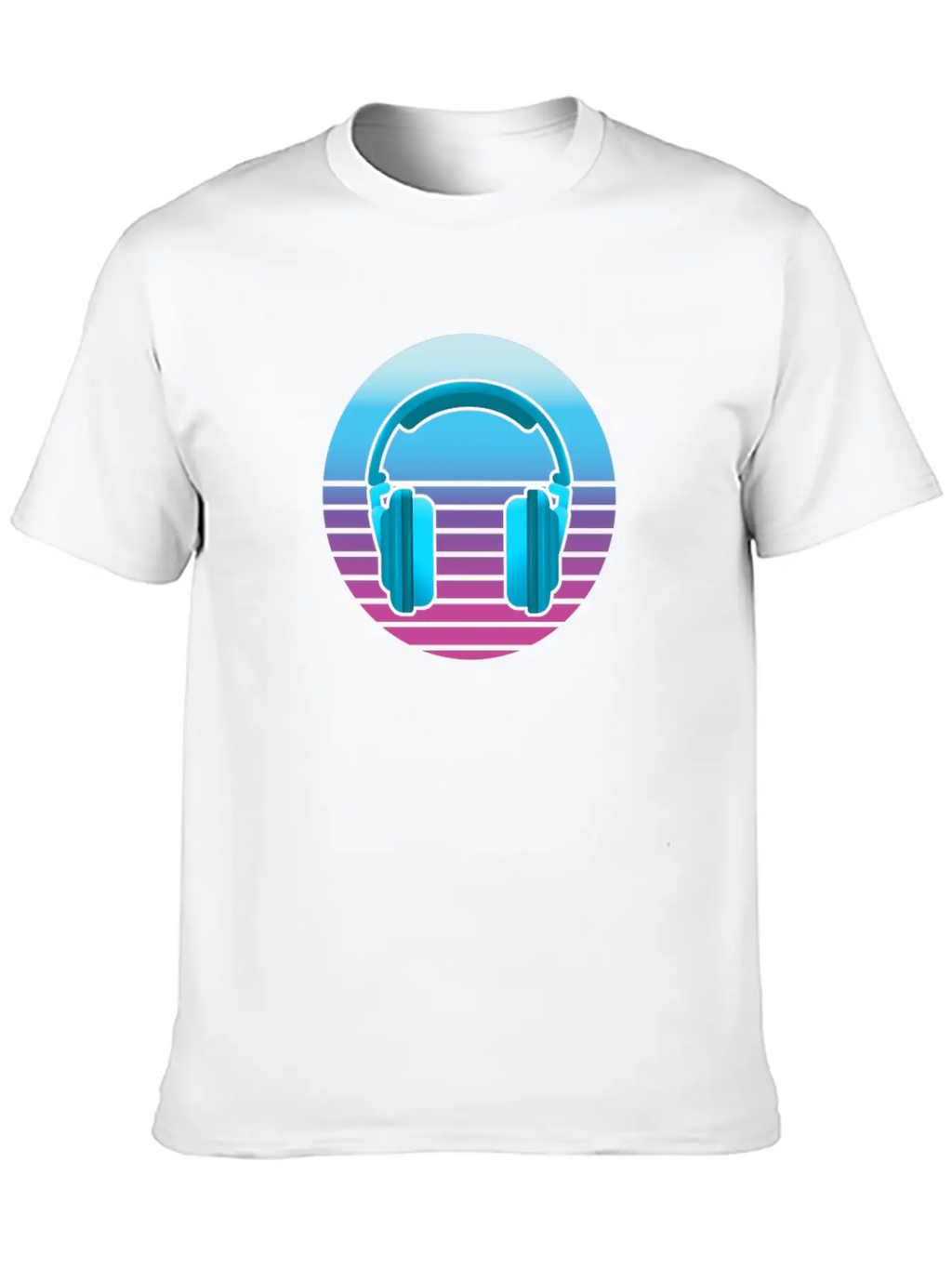 Headphone Music Unisex Casual T-Shirt – Clean Design For Daily Comfort