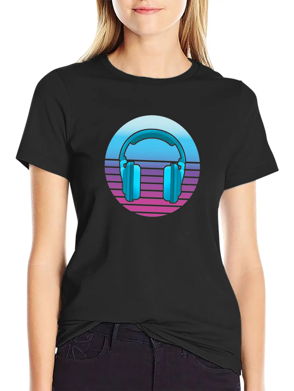 Headphone Music Unisex Casual T-Shirt – Clean Design For Daily Comfort