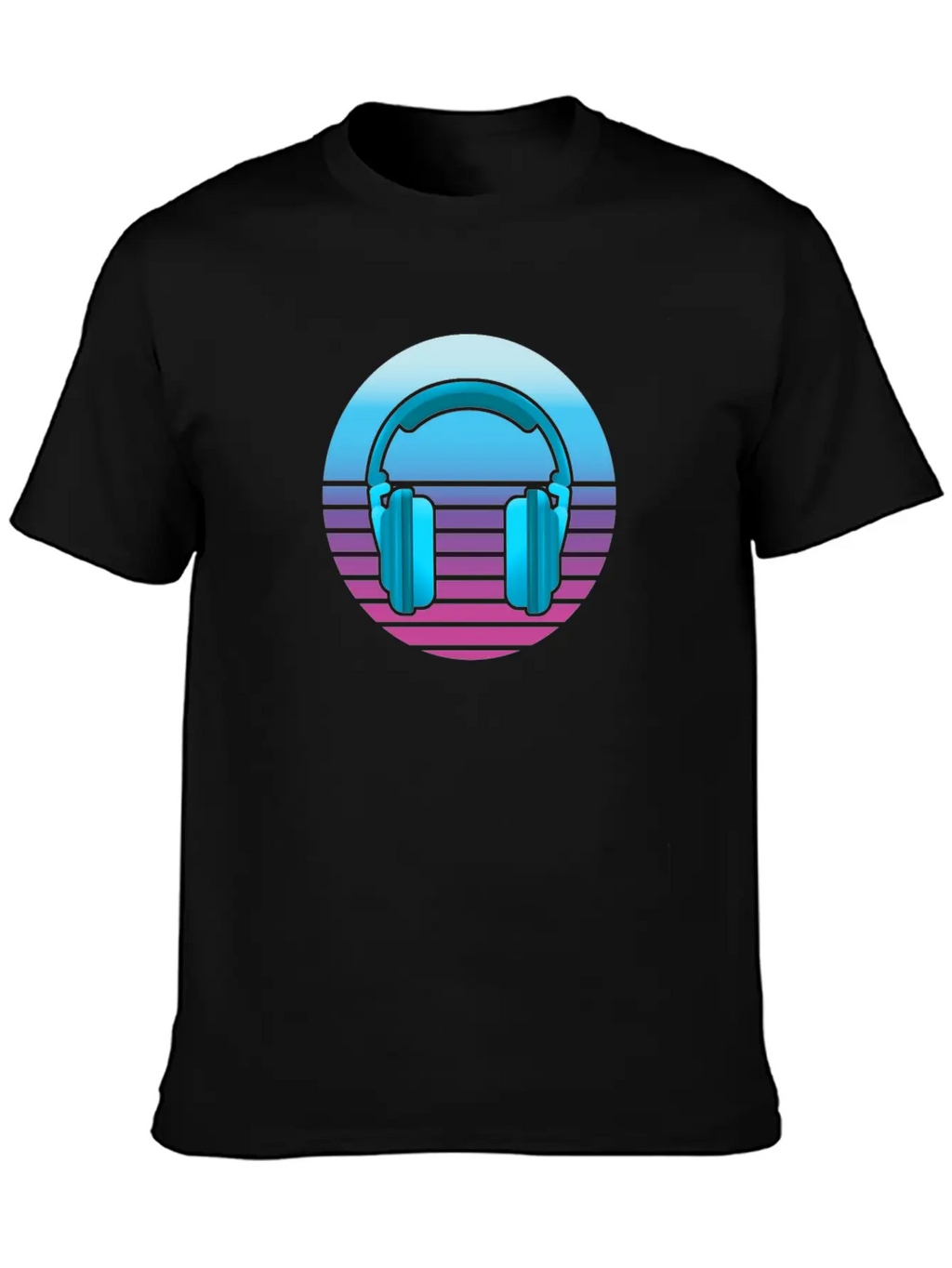 Headphone Music Unisex Casual T-Shirt – Clean Design For Daily Comfort