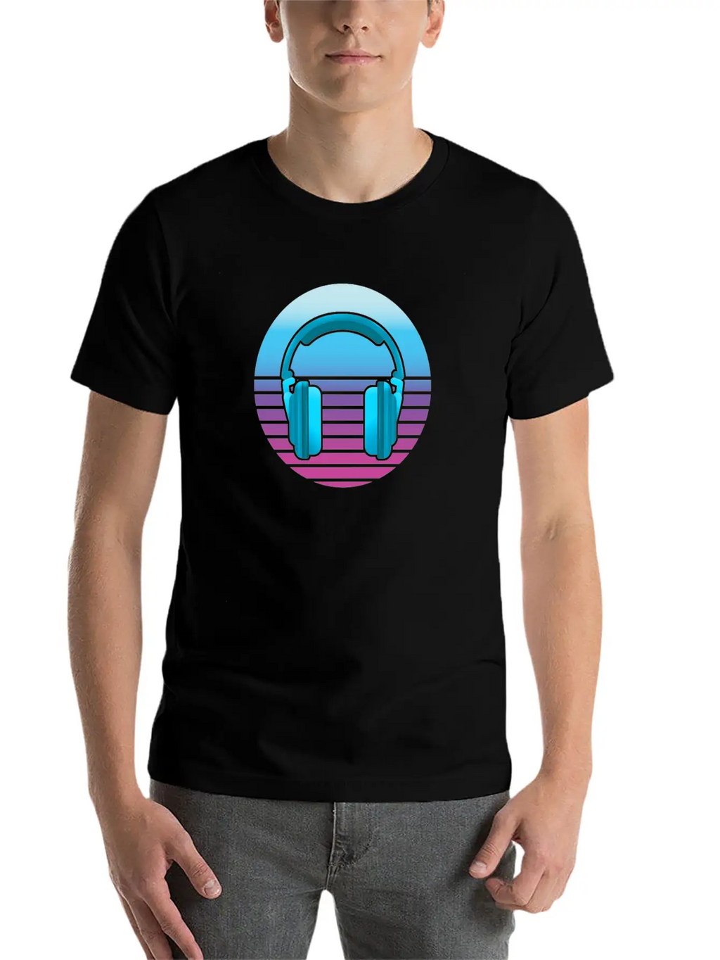 Headphone Music Unisex Casual T-Shirt – Clean Design For Daily Comfort