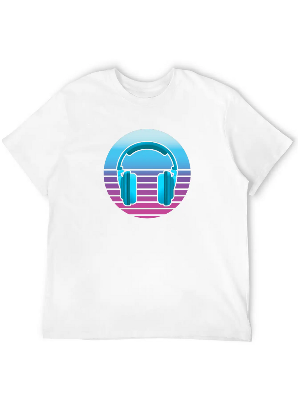 Headphone Music Unisex Casual T-Shirt – Clean Design For Daily Comfort