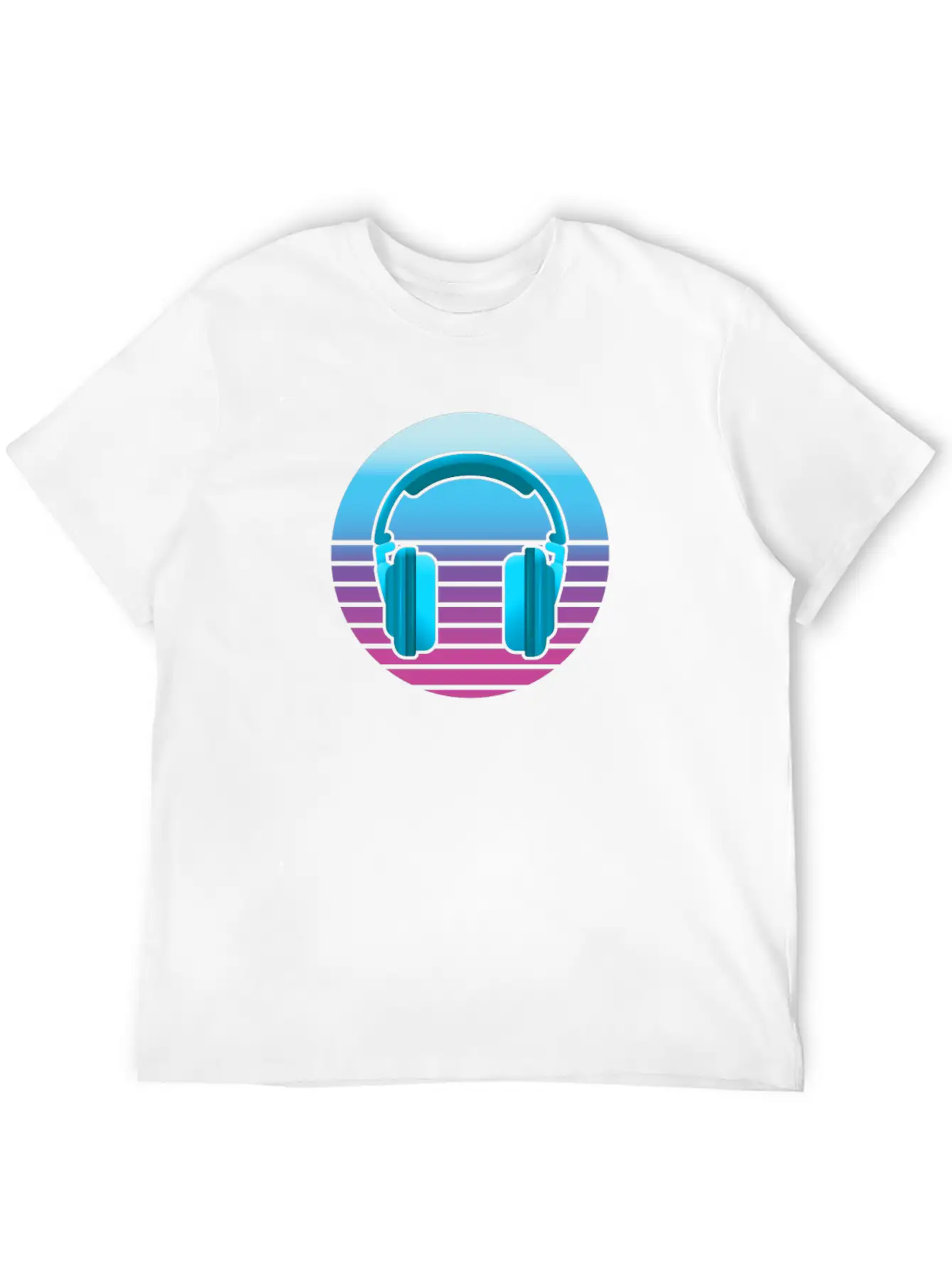 Headphone Music Unisex Casual T-Shirt – Clean Design For Daily Comfort
