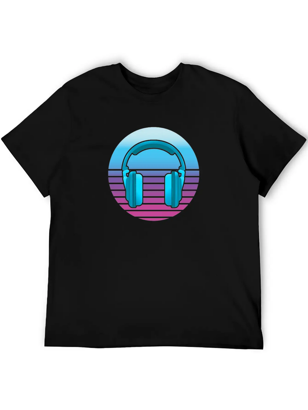 Headphone Music Unisex Casual T-Shirt – Clean Design For Daily Comfort