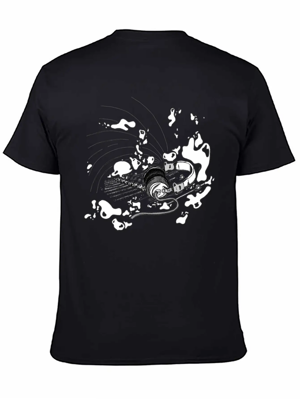 Headphone Splash Unisex Casual T-Shirt – Clean Design For Daily Comfort