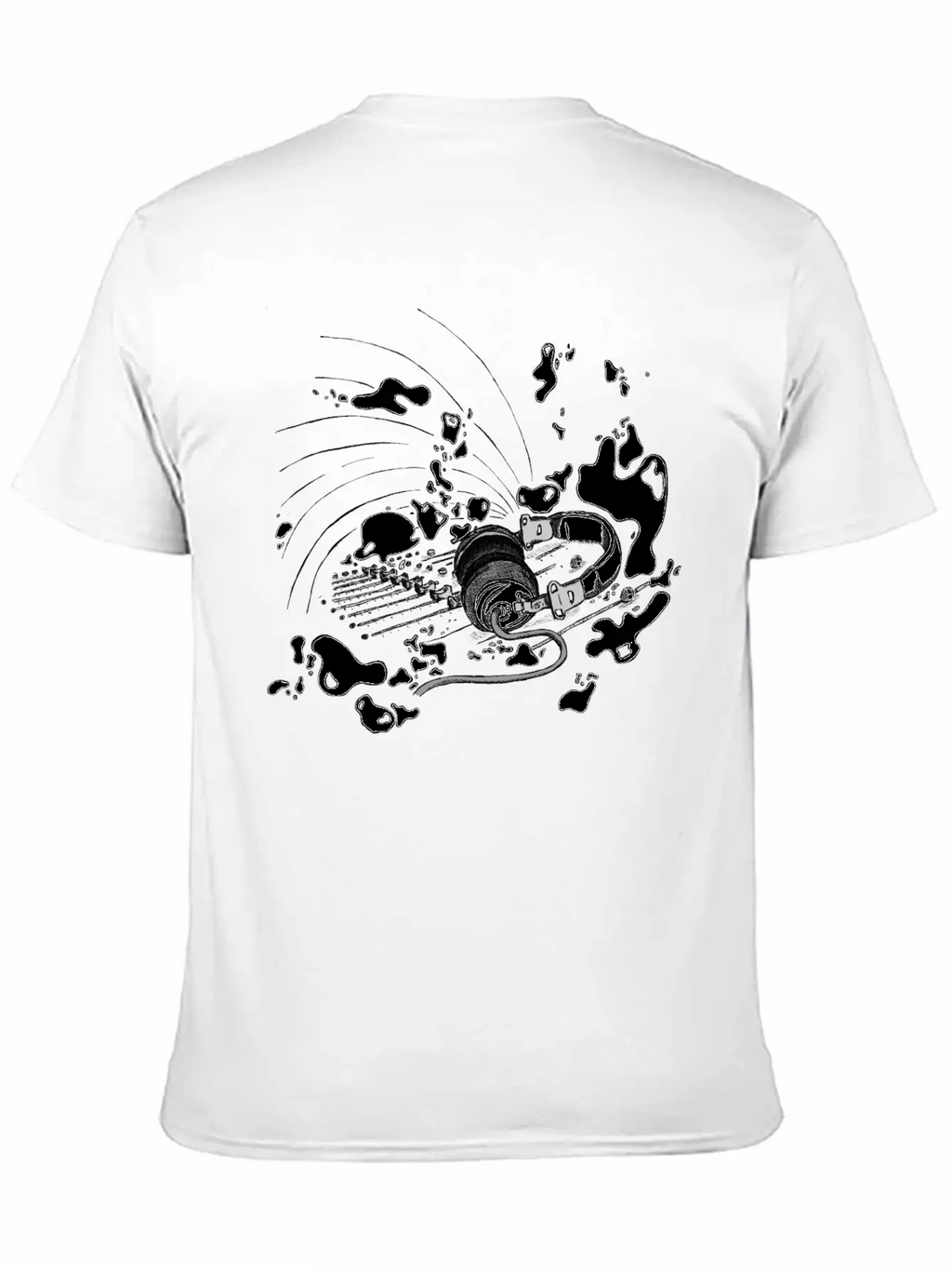 Headphone Splash Unisex Casual T-Shirt – Clean Design For Daily Comfort