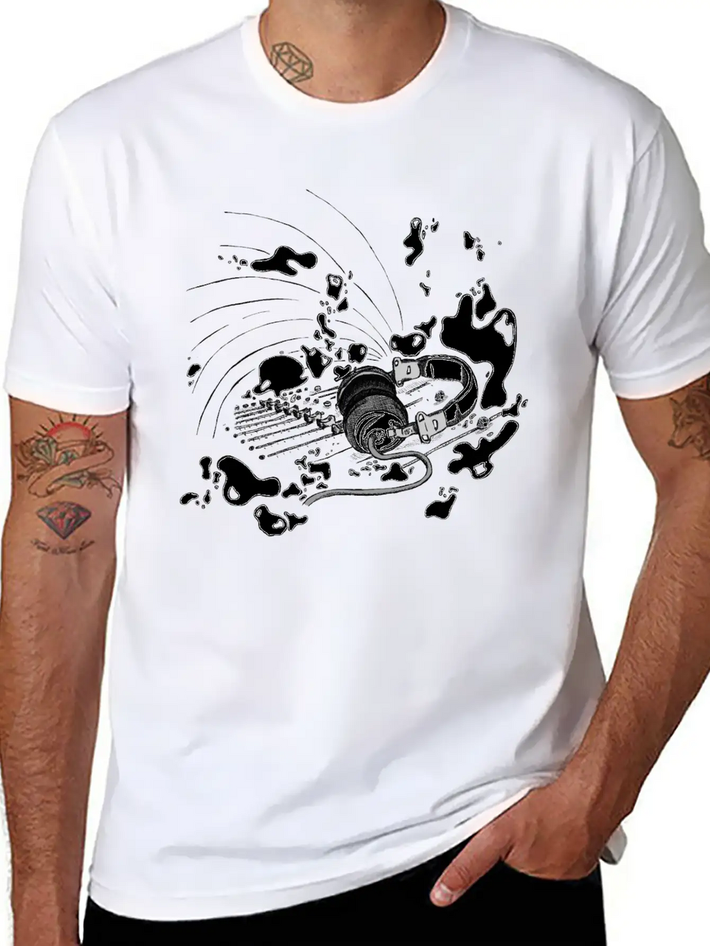 Headphone Splash Unisex Casual T-Shirt – Clean Design For Daily Comfort