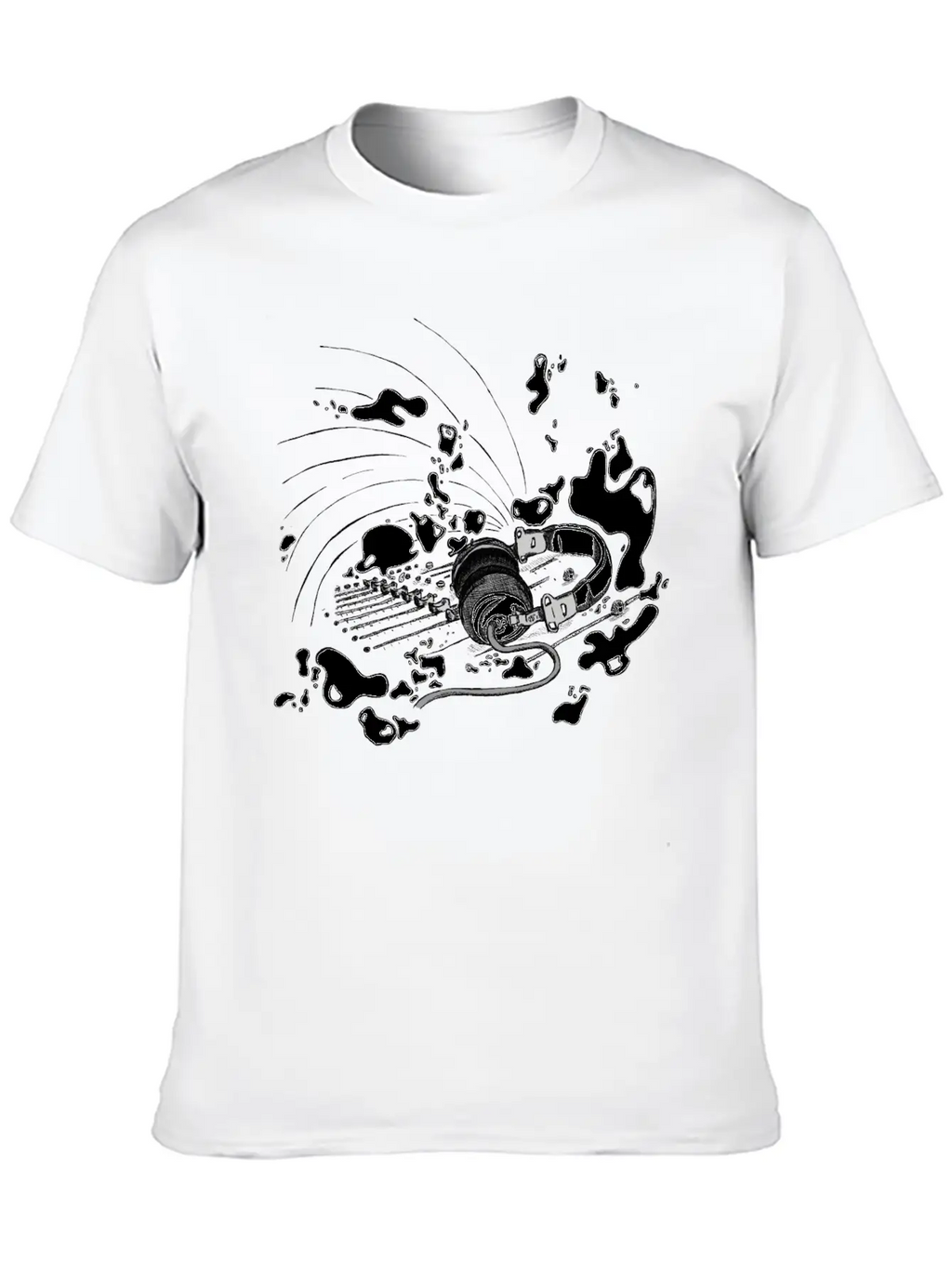 Headphone Splash Unisex Casual T-Shirt – Clean Design For Daily Comfort