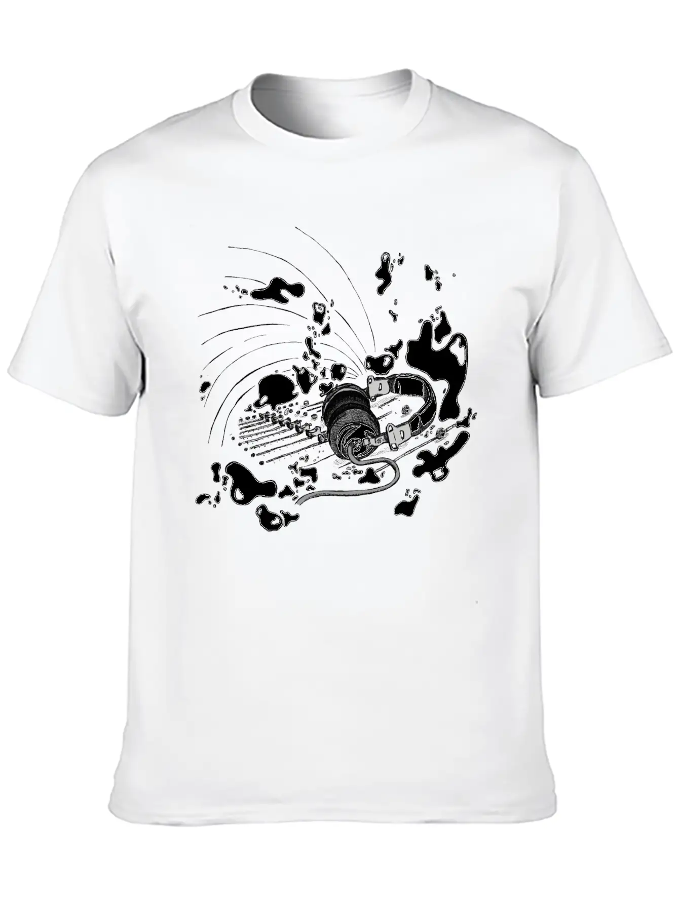 Headphone Splash Unisex Casual T-Shirt – Clean Design For Daily Comfort