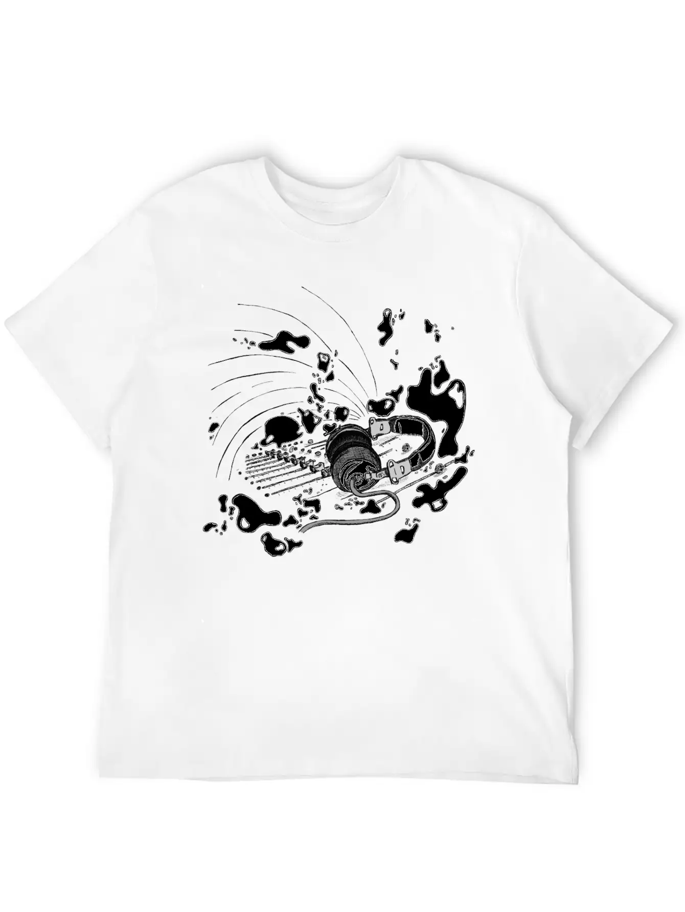 Headphone Splash Unisex Casual T-Shirt – Clean Design For Daily Comfort