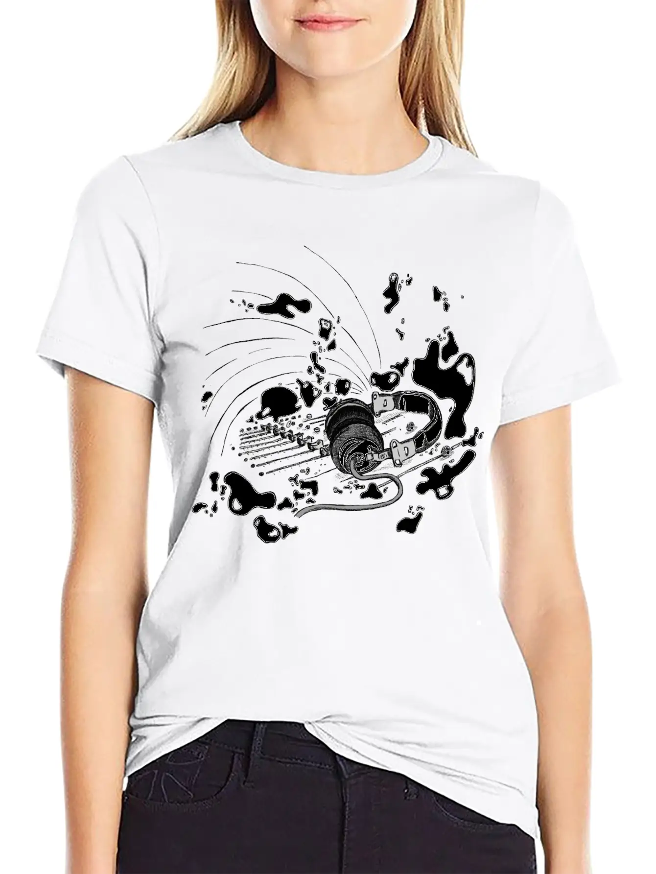 Headphone Splash Unisex Casual T-Shirt – Clean Design For Daily Comfort