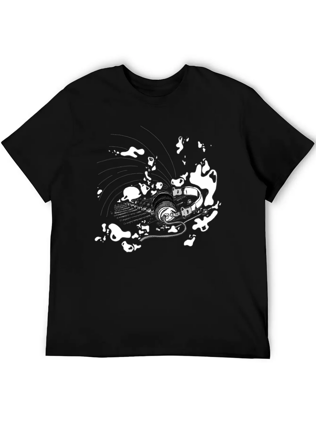 Headphone Splash Unisex Casual T-Shirt – Clean Design For Daily Comfort