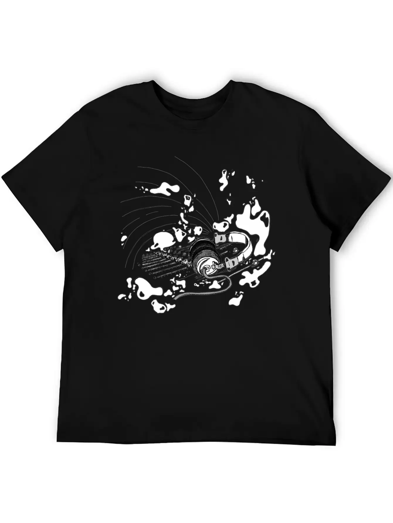 Headphone Splash Unisex Casual T-Shirt – Clean Design For Daily Comfort