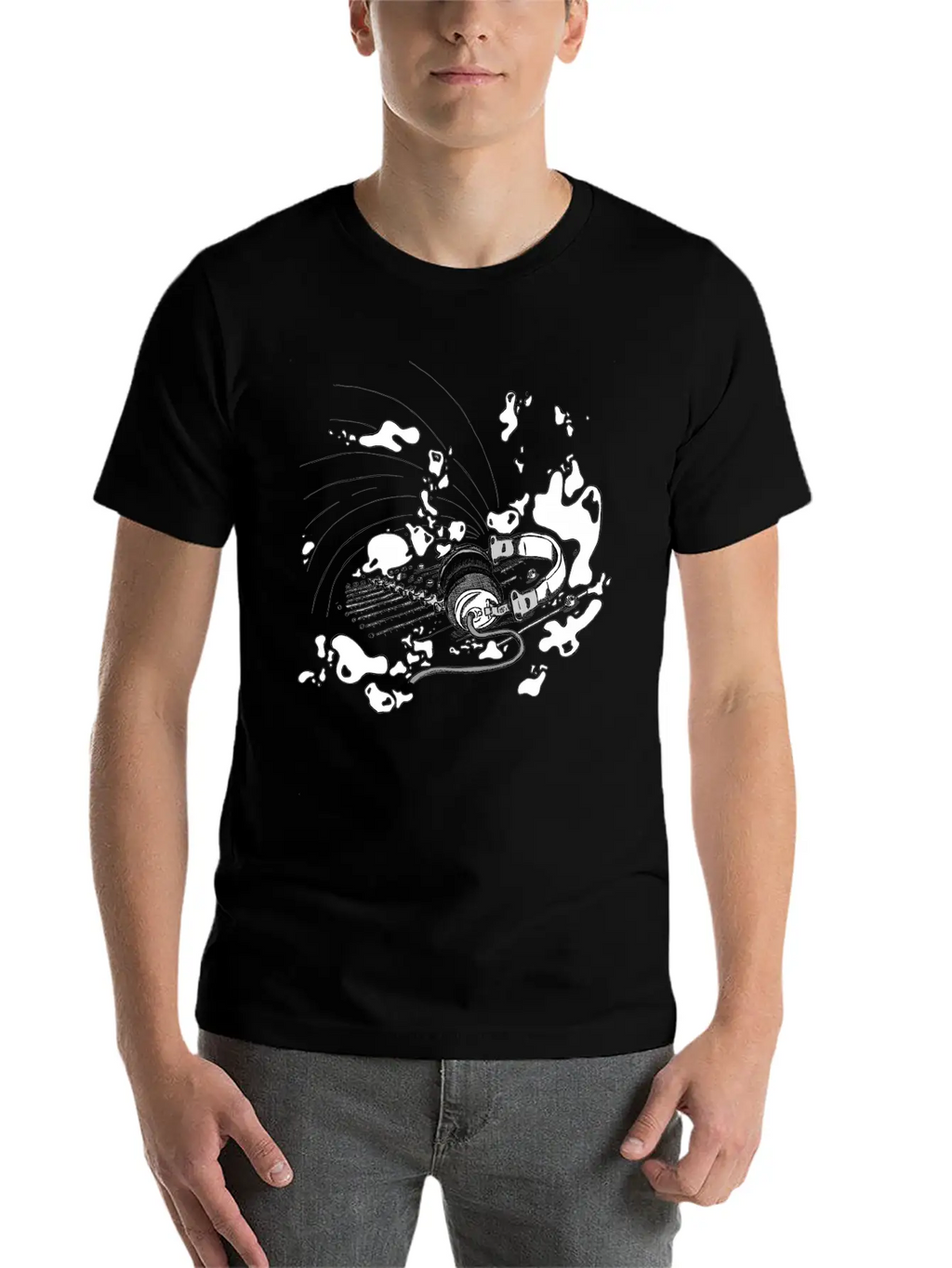Headphone Splash Unisex Casual T-Shirt – Clean Design For Daily Comfort