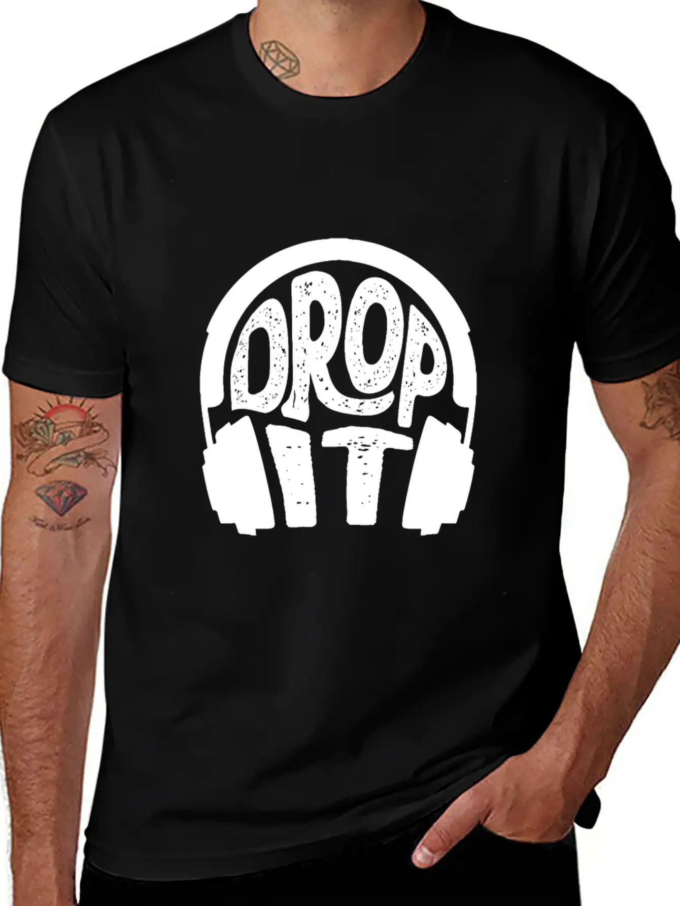 Headphones Music Casual Graphic T-Shirt – Simple And Comfortable Daily Wear