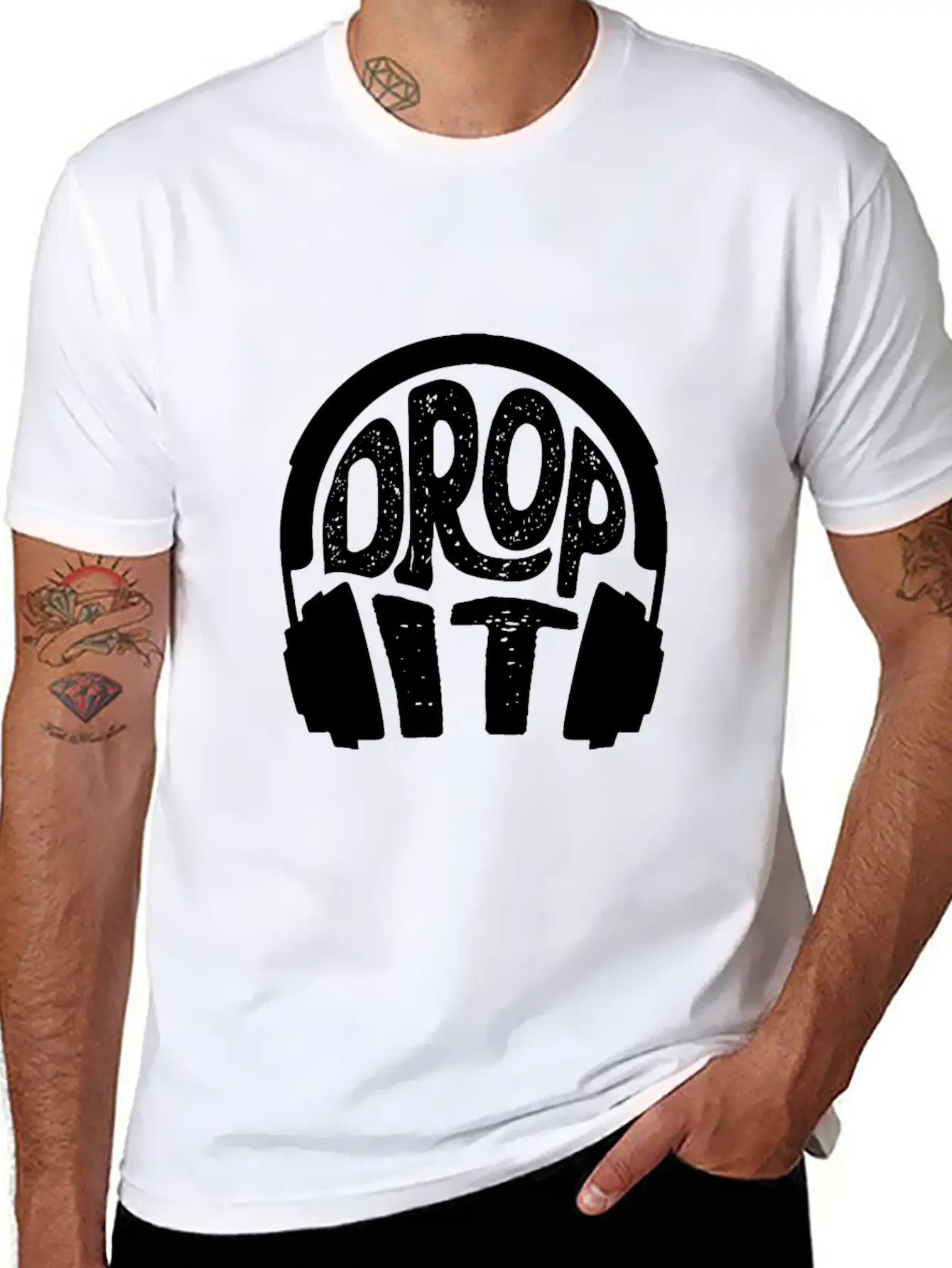 Headphones Music Casual Graphic T-Shirt – Simple And Comfortable Daily Wear