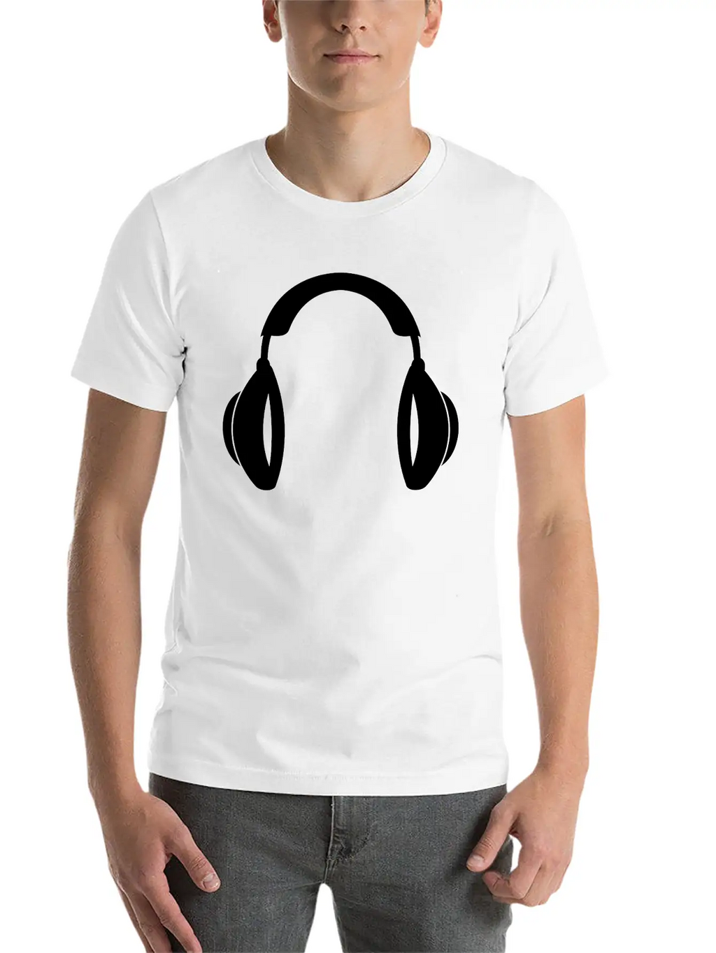 Headphones Music Tunes 1c Unisex Casual T-Shirt – Clean Design For Daily Comfort