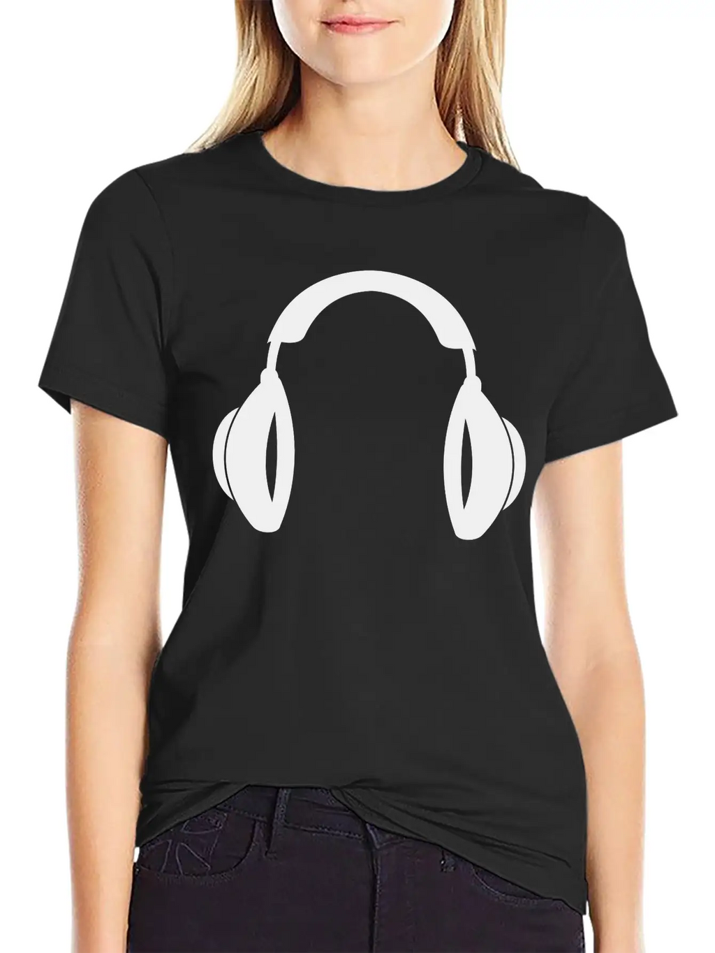 Headphones Music Tunes 1c Unisex Casual T-Shirt – Clean Design For Daily Comfort