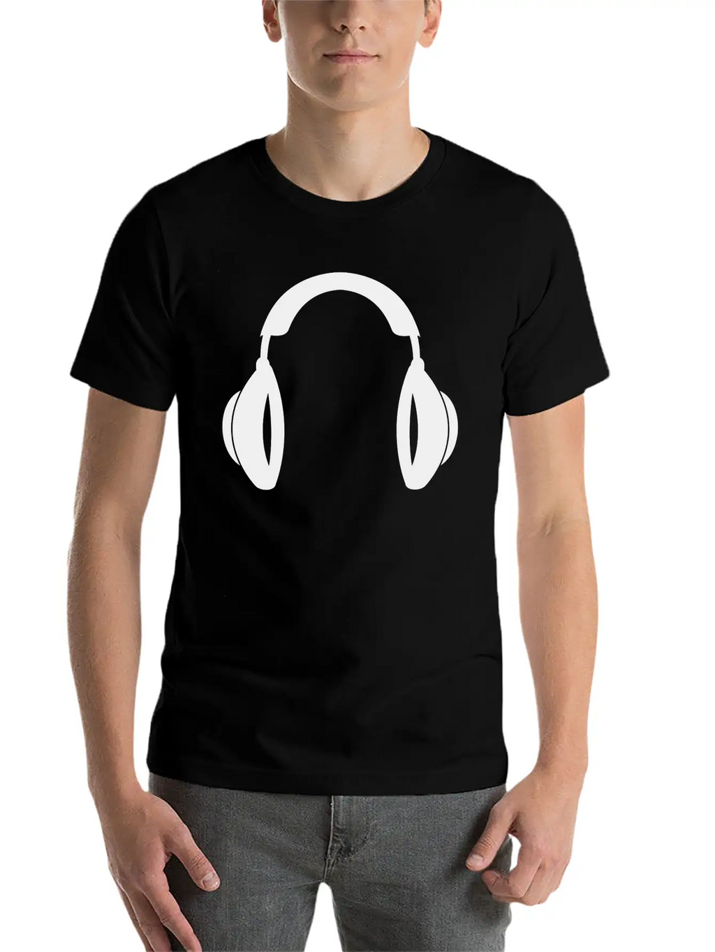 Headphones Music Tunes 1c Unisex Casual T-Shirt – Clean Design For Daily Comfort