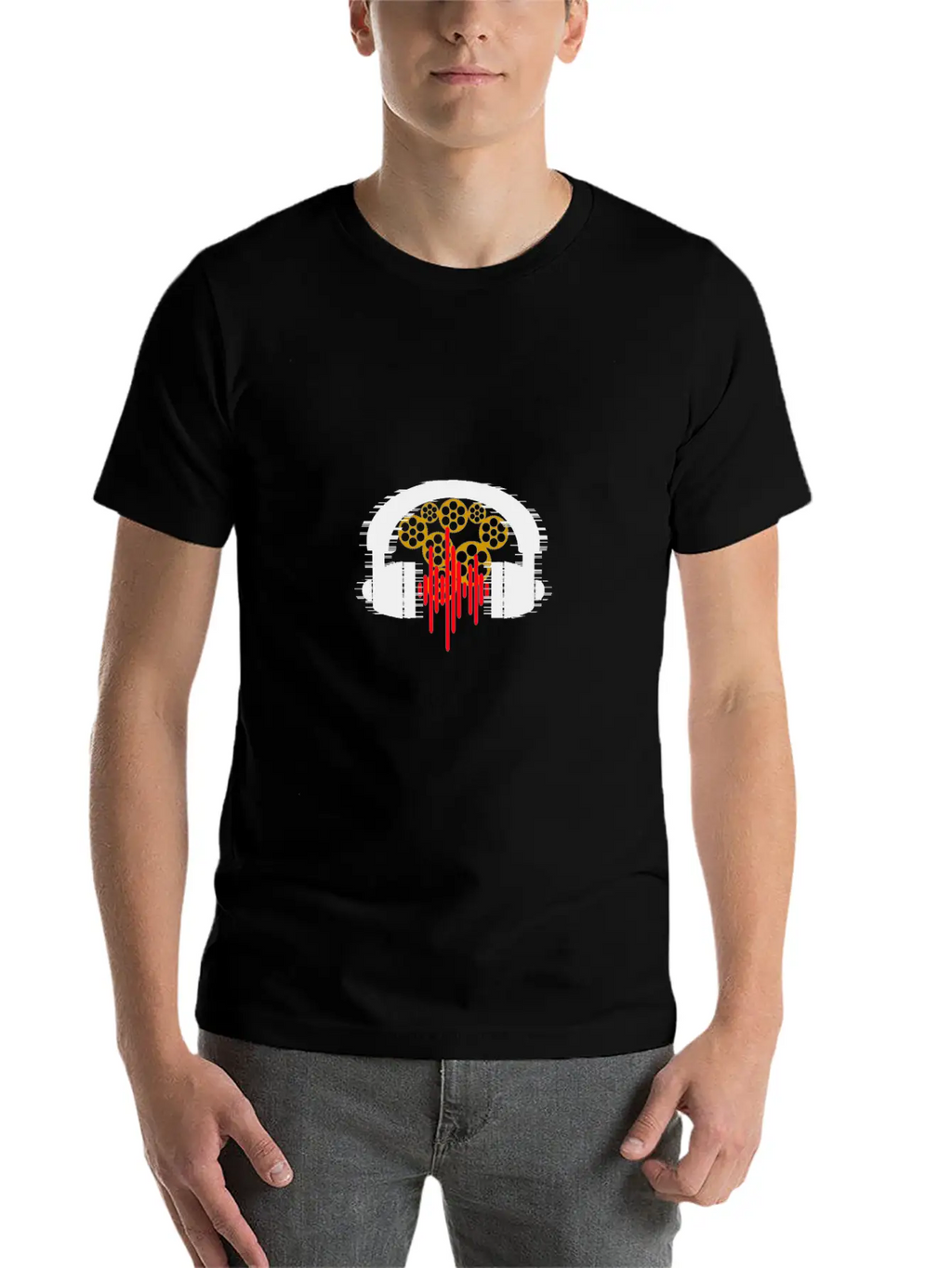 Headset Gears Rhythms Essential Cotton Tee For Daily Outfits – Unisex Style