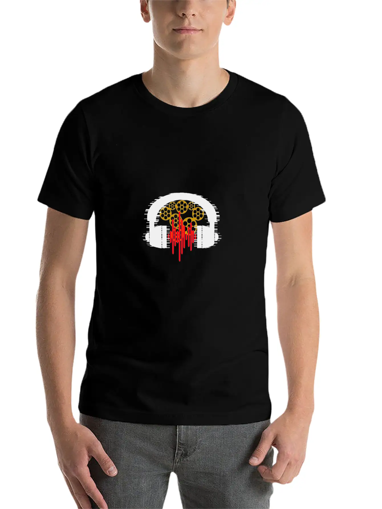 Headset Gears Rhythms Essential Cotton Tee For Daily Outfits – Unisex Style