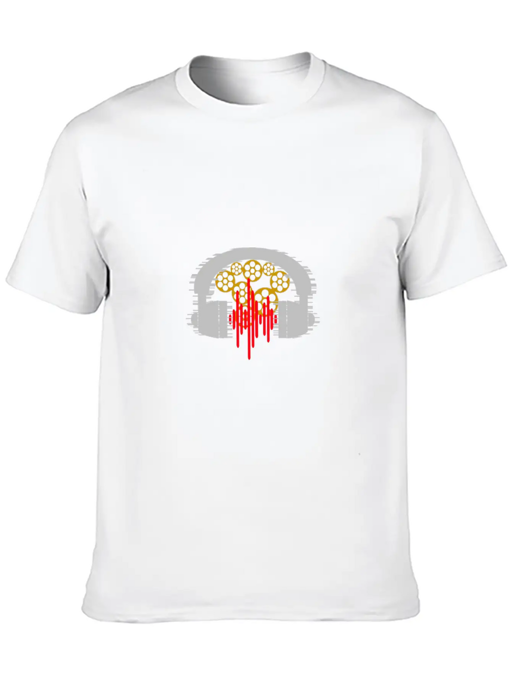 Headset Gears Rhythms Essential Cotton Tee For Daily Outfits – Unisex Style