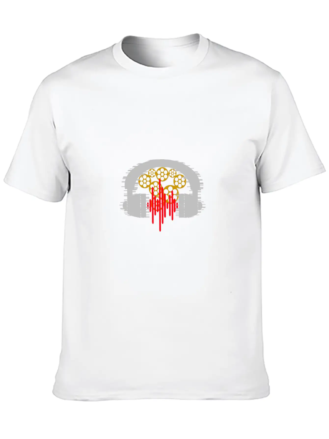 Headset Gears Rhythms Essential Cotton Tee For Daily Outfits – Unisex Style
