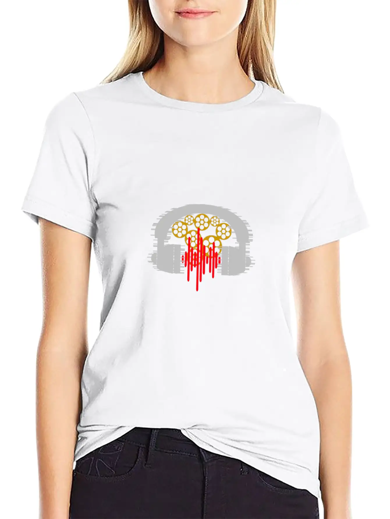 Headset Gears Rhythms Essential Cotton Tee For Daily Outfits – Unisex Style