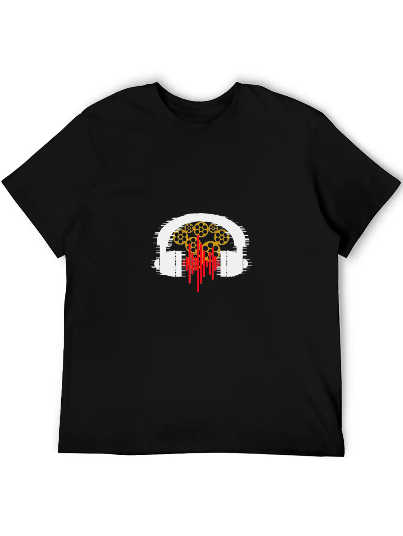 Headset Gears Rhythms Essential Cotton Tee For Daily Outfits – Unisex Style