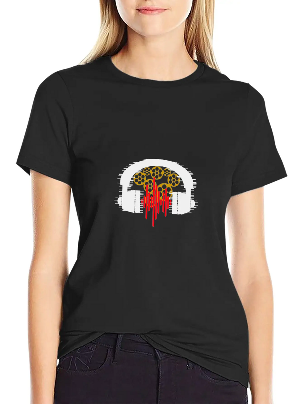 Headset Gears Rhythms Essential Cotton Tee For Daily Outfits – Unisex Style