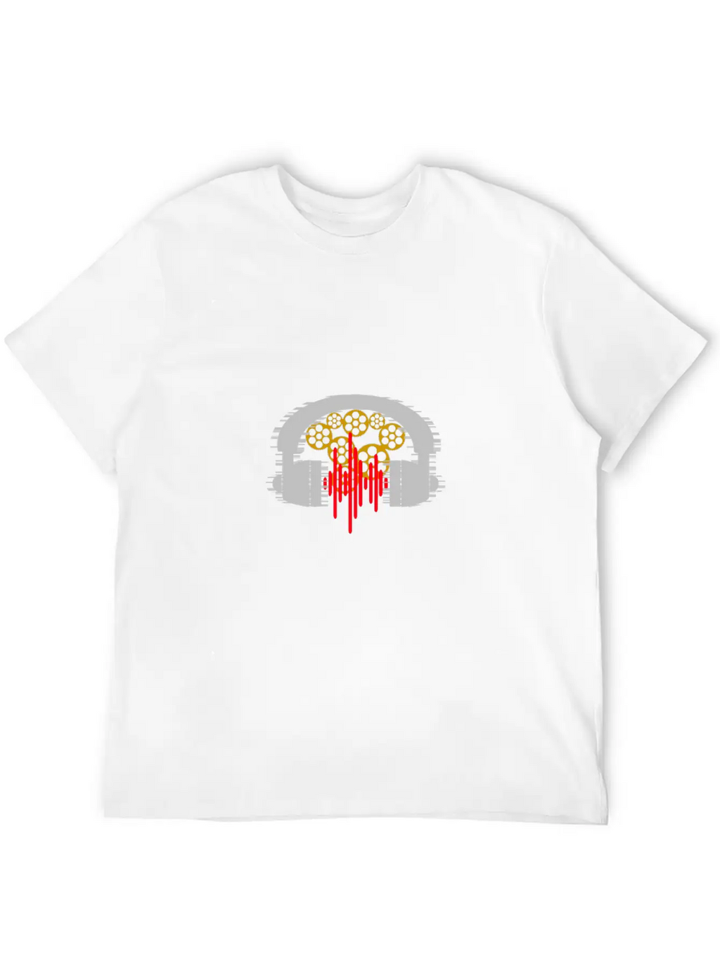 Headset Gears Rhythms Essential Cotton Tee For Daily Outfits – Unisex Style