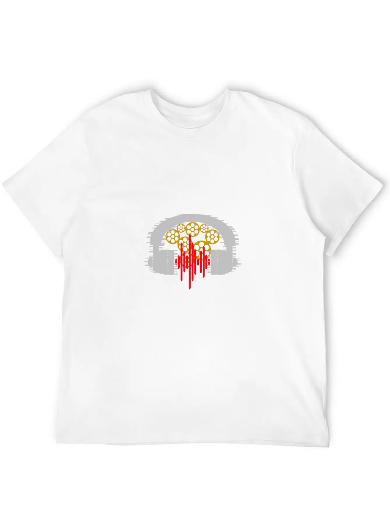 Headset Gears Rhythms Essential Cotton Tee For Daily Outfits – Unisex Style