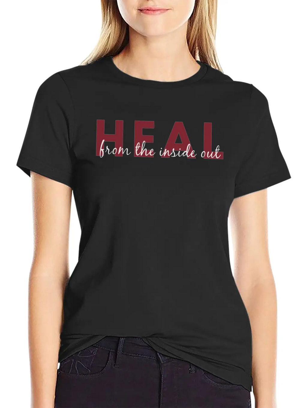 Heal From The Inside Out - Darker Text Unisex Casual T-Shirt – Clean Design For Daily Comfort