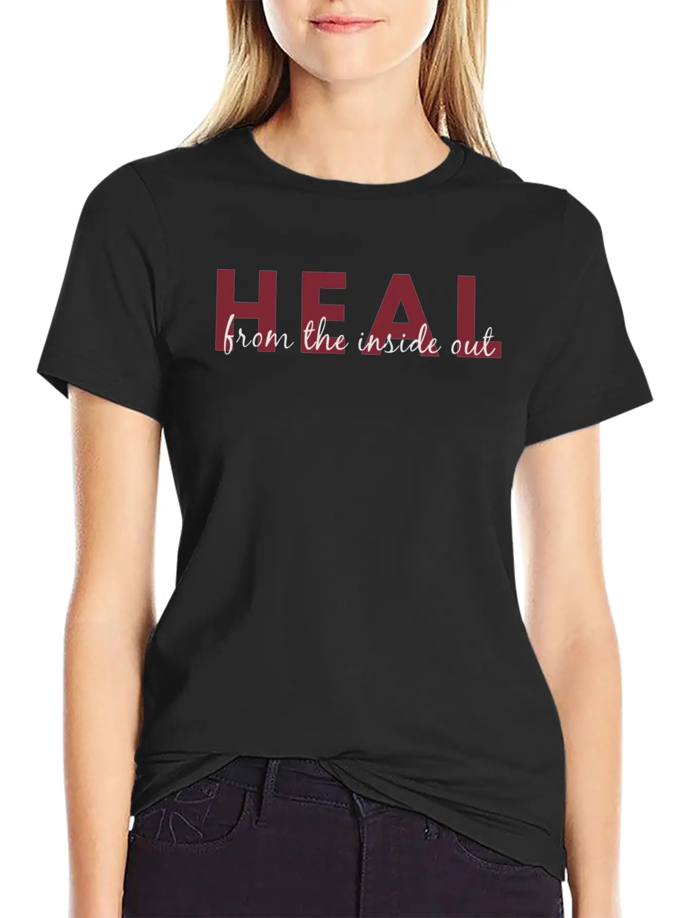 Heal From The Inside Out - Darker Text Unisex Casual T-Shirt – Clean Design For Daily Comfort