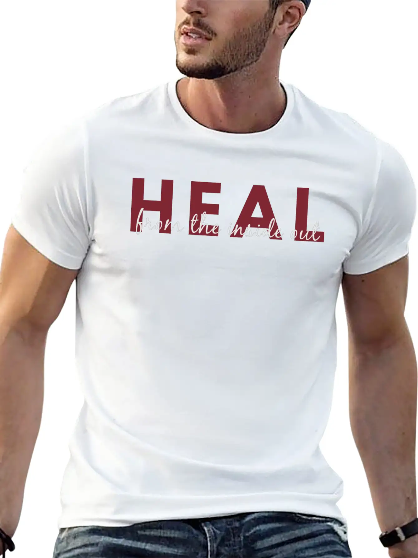 Heal From The Inside Out - Darker Text Unisex Casual T-Shirt – Clean Design For Daily Comfort