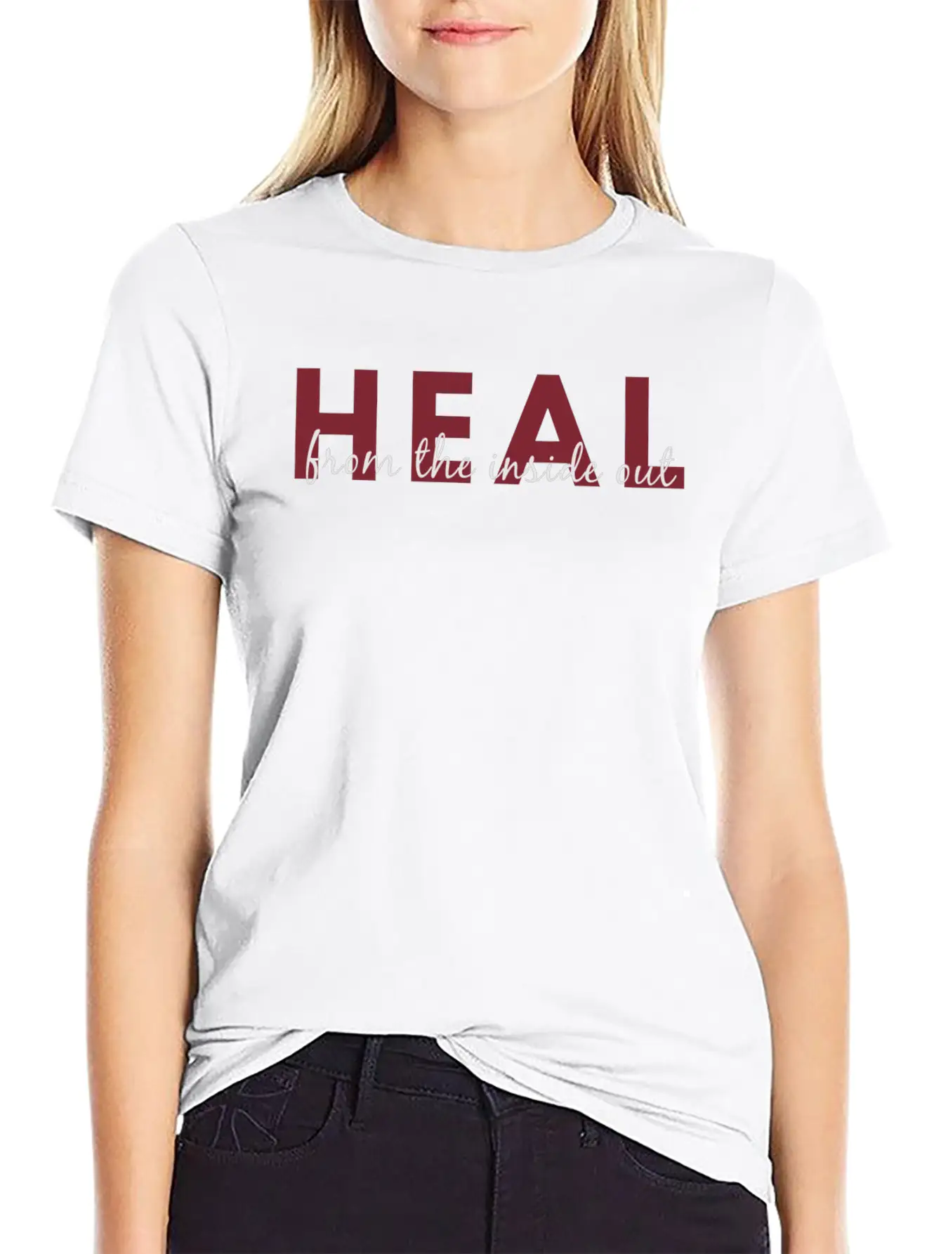 Heal From The Inside Out - Darker Text Unisex Casual T-Shirt – Clean Design For Daily Comfort