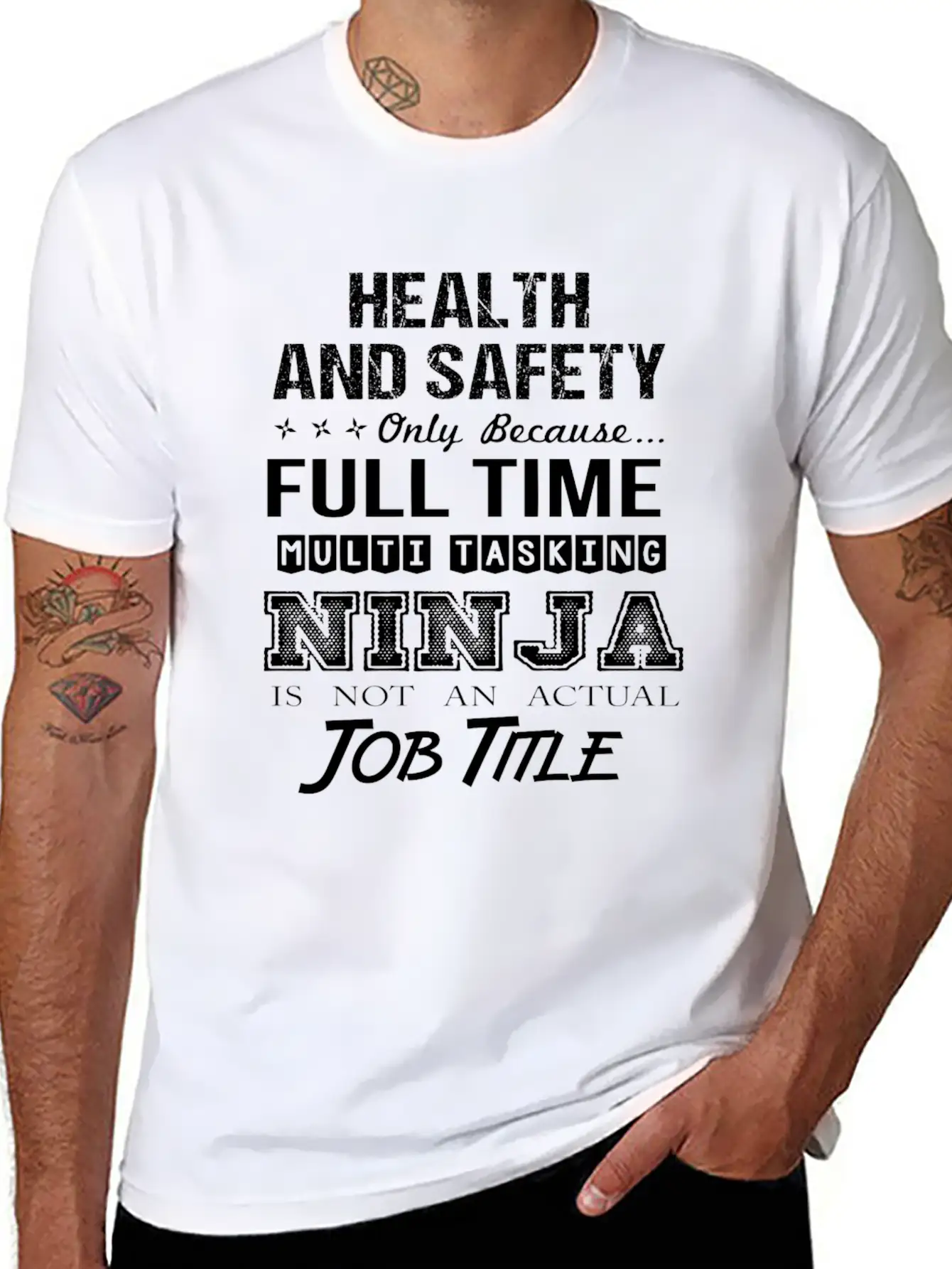 Health And Safety T Shirt - Multitasking Ninja Job Unisex Casual T-Shirt – Clean Design For Daily Comfort