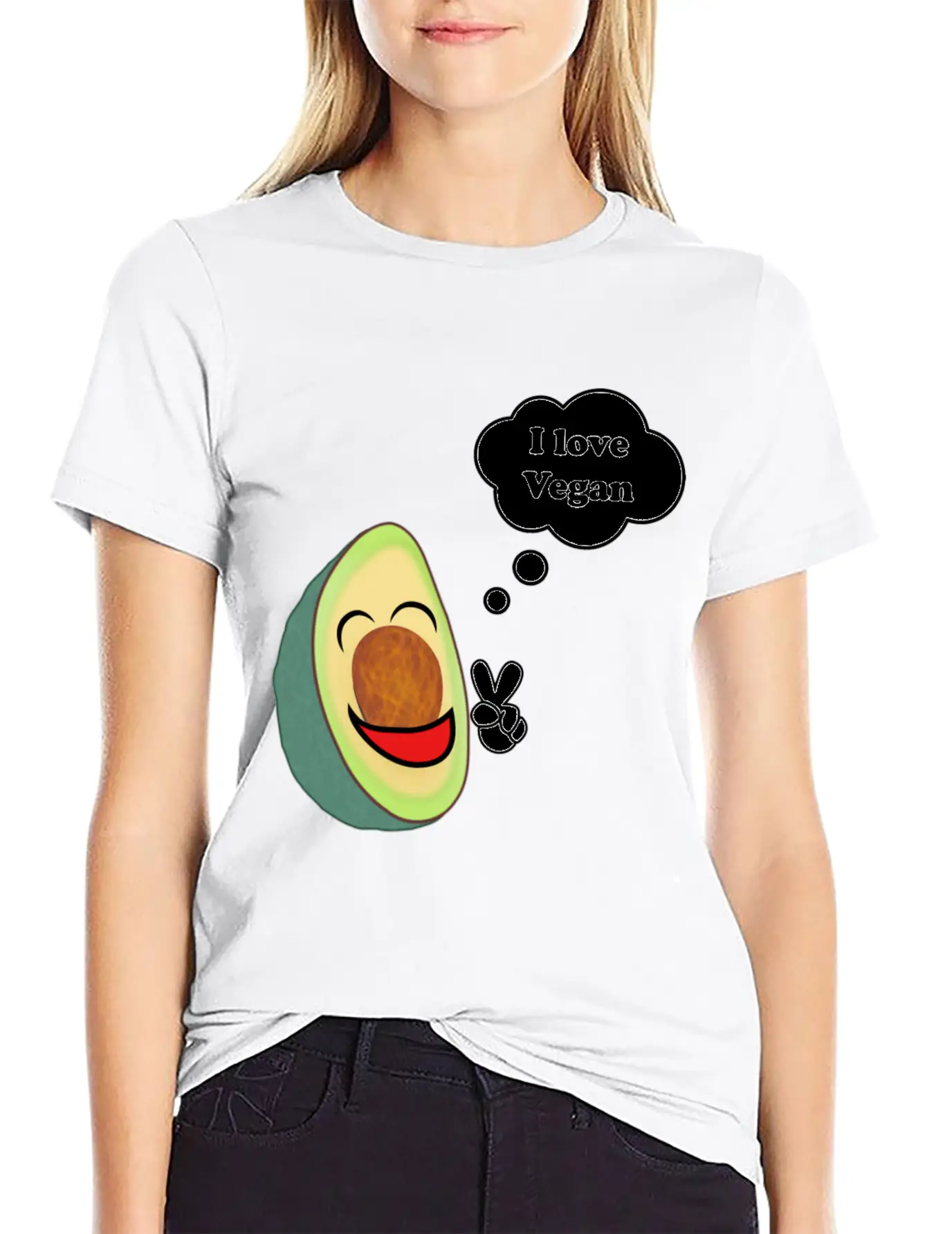 Healthy Vegetarian Avocado Classic Fit Graphic Tee For Daily Comfort – Unisex Cotton Shirt