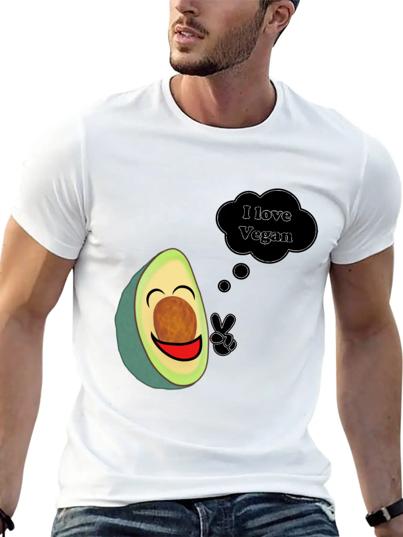 Healthy Vegetarian Avocado Classic Fit Graphic Tee For Daily Comfort – Unisex Cotton Shirt