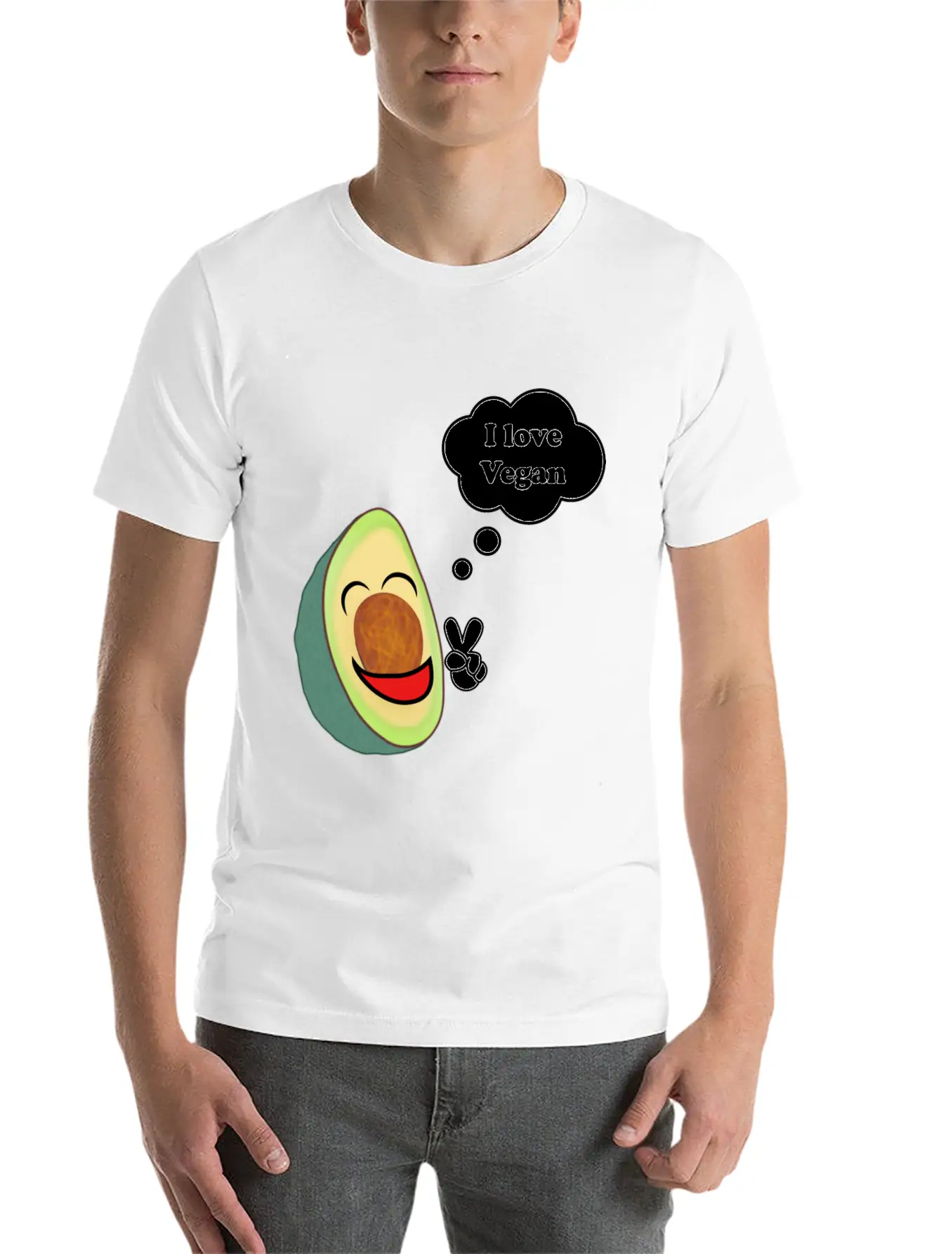Healthy Vegetarian Avocado Classic Fit Graphic Tee For Daily Comfort – Unisex Cotton Shirt
