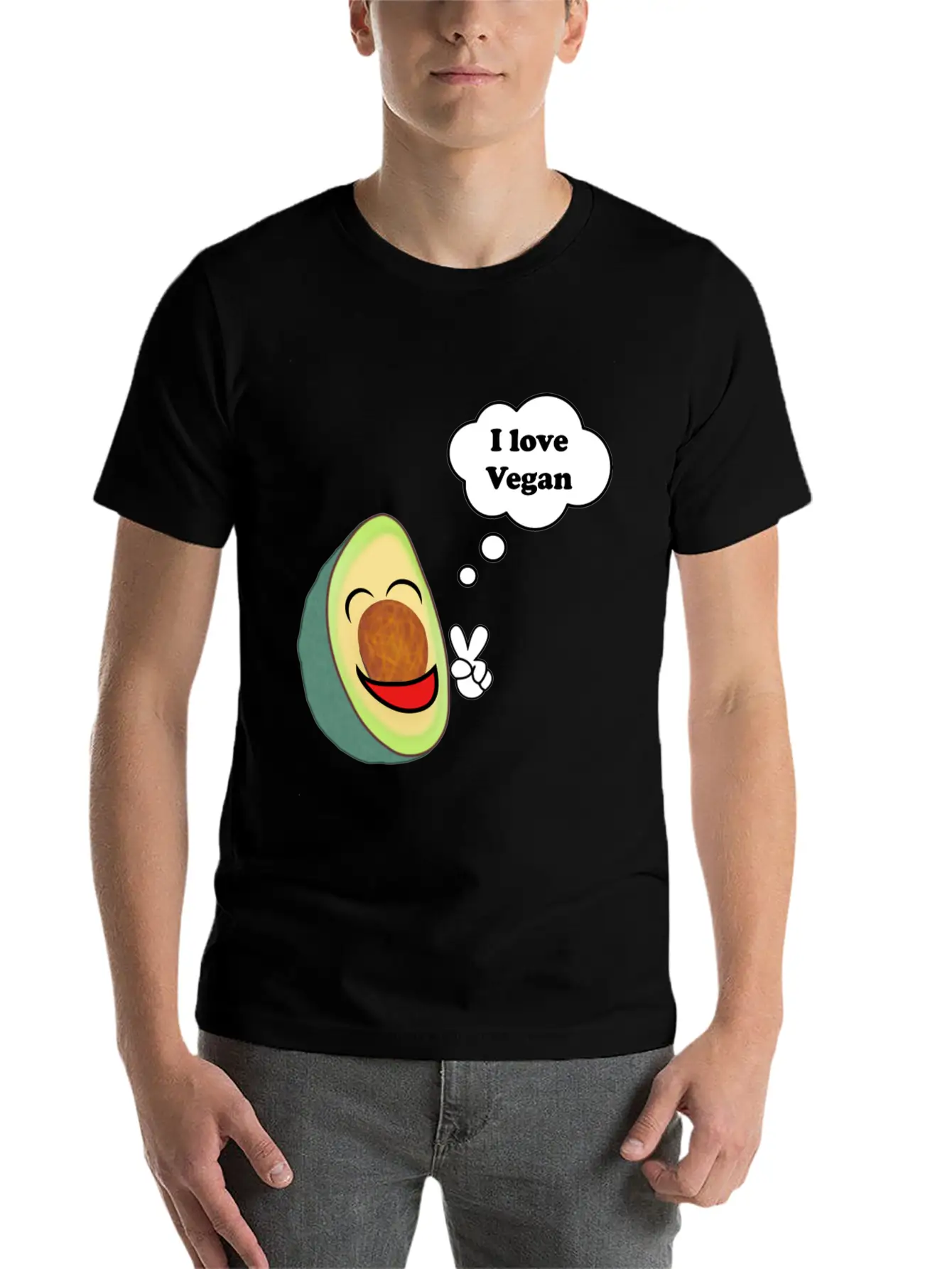 Healthy Vegetarian Avocado Classic Fit Graphic Tee For Daily Comfort – Unisex Cotton Shirt