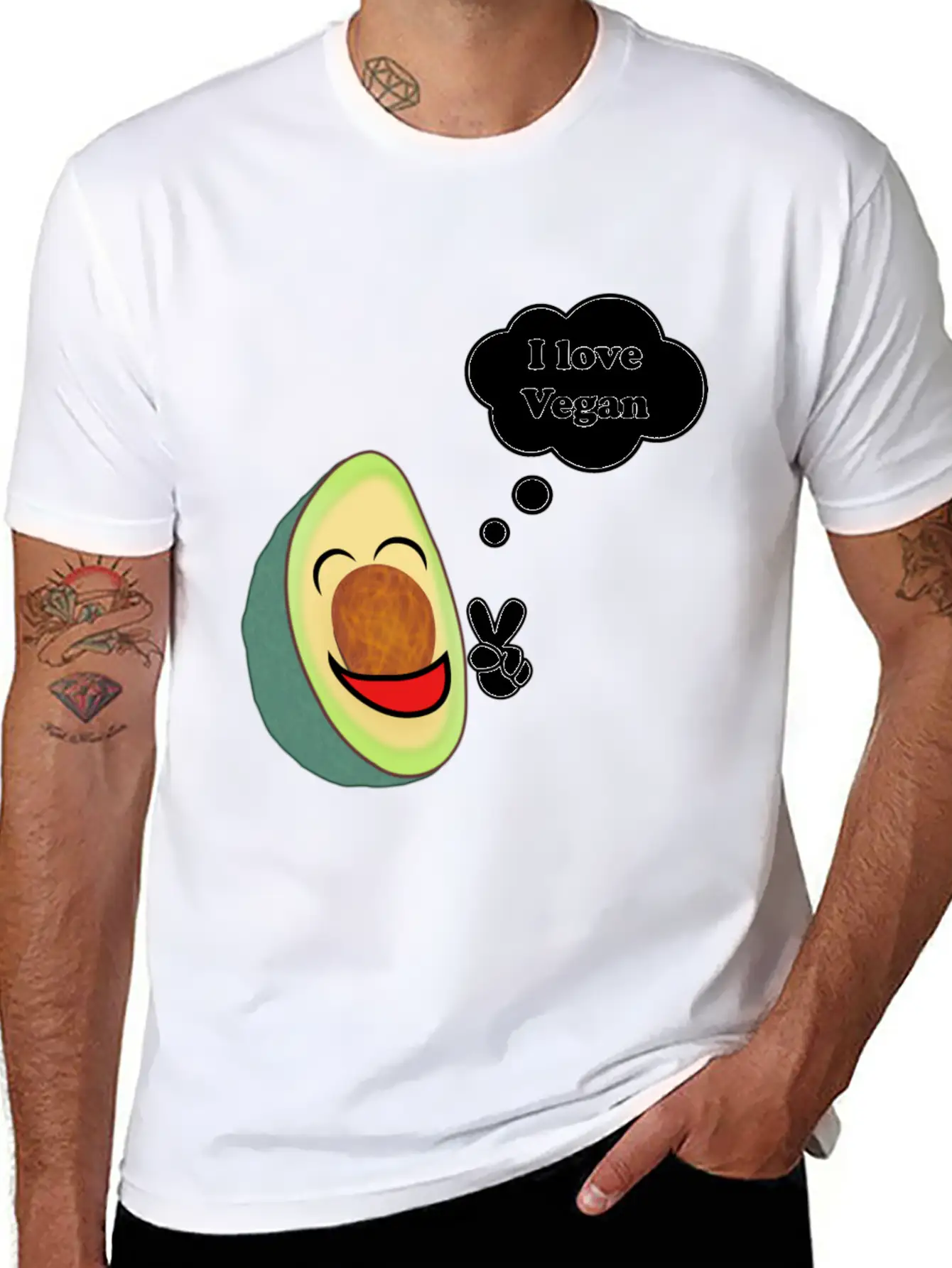 Healthy Vegetarian Avocado Classic Fit Graphic Tee For Daily Comfort – Unisex Cotton Shirt
