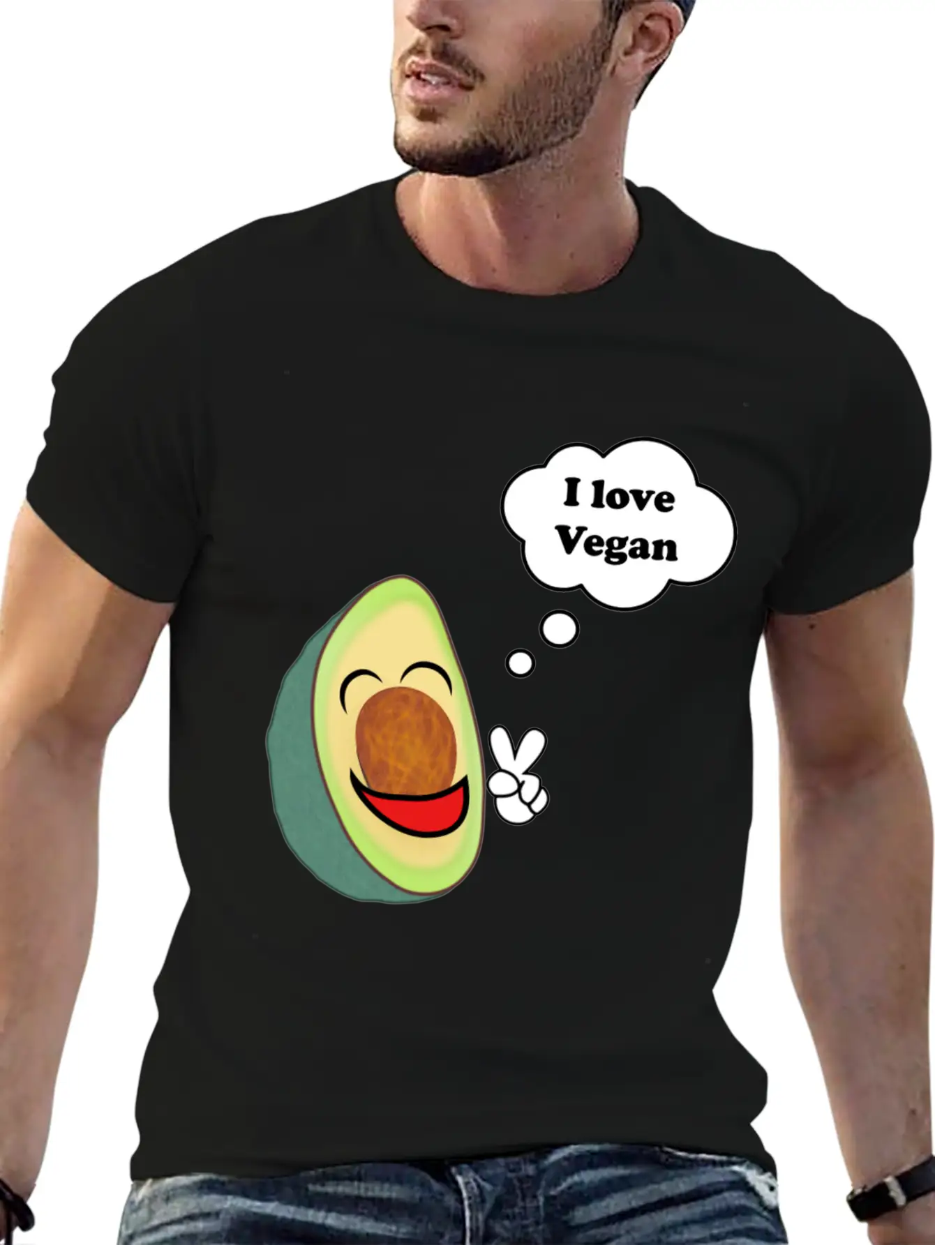 Healthy Vegetarian Avocado Classic Fit Graphic Tee For Daily Comfort – Unisex Cotton Shirt